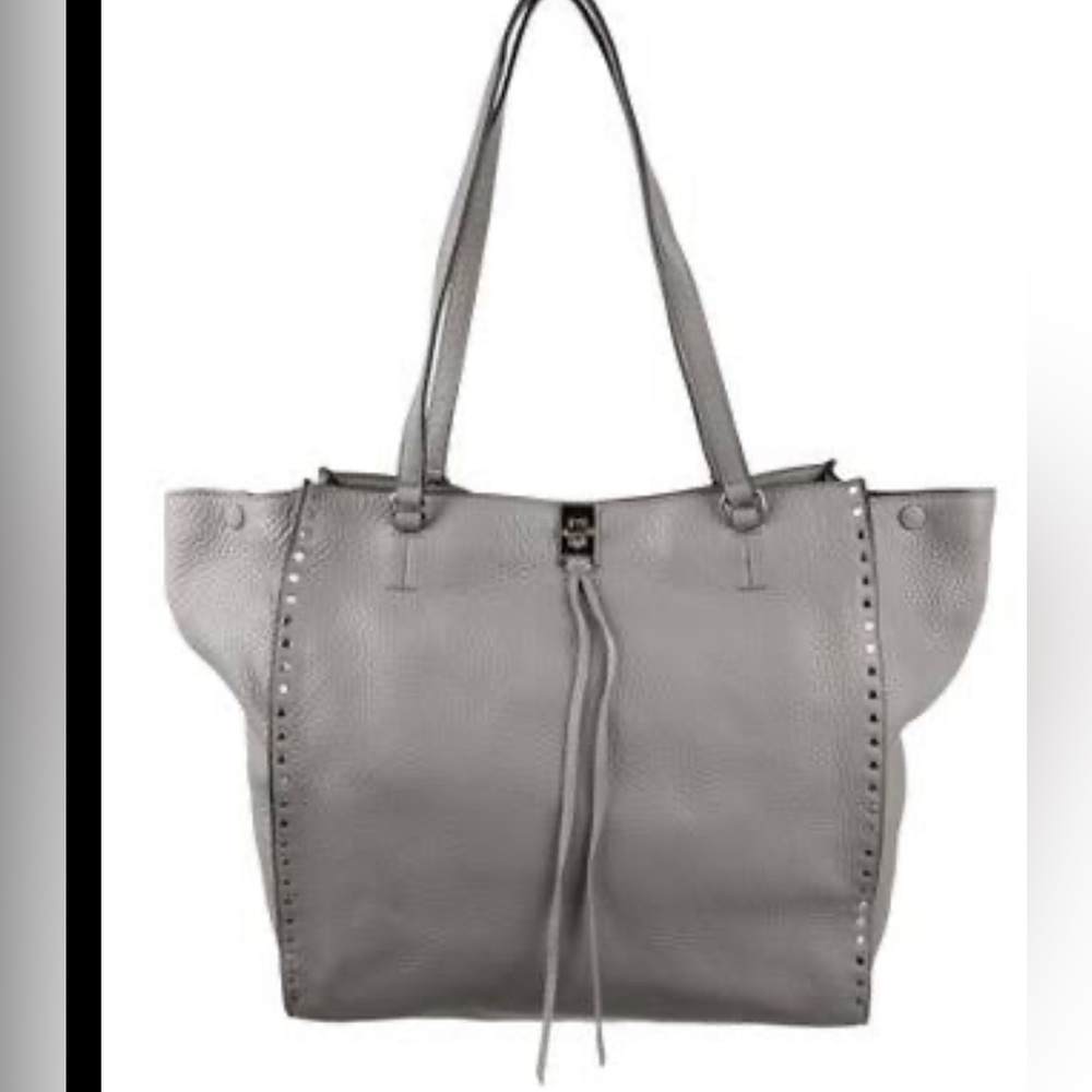Like new Rebecca Minkoff Grey Leather Studded Shoulder Bag